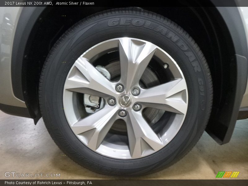 Atomic Silver / Flaxen 2017 Lexus NX 200t AWD