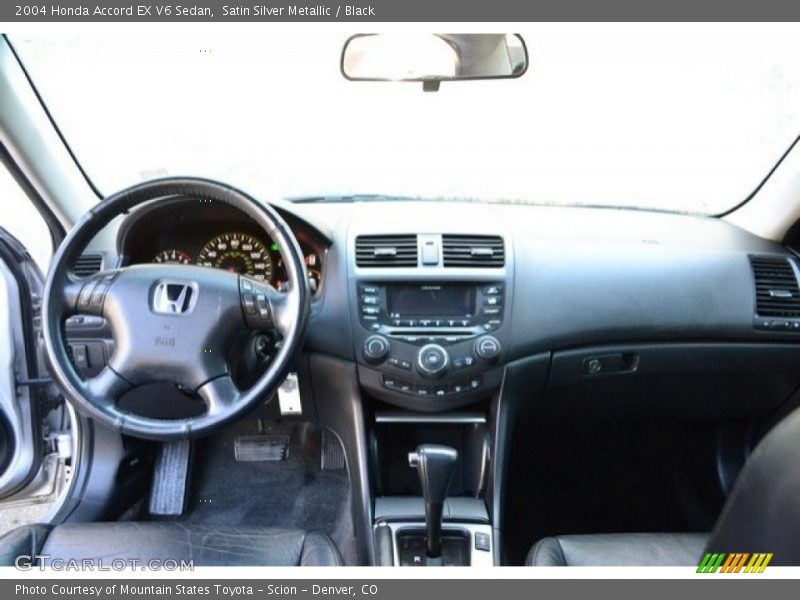Satin Silver Metallic / Black 2004 Honda Accord EX V6 Sedan