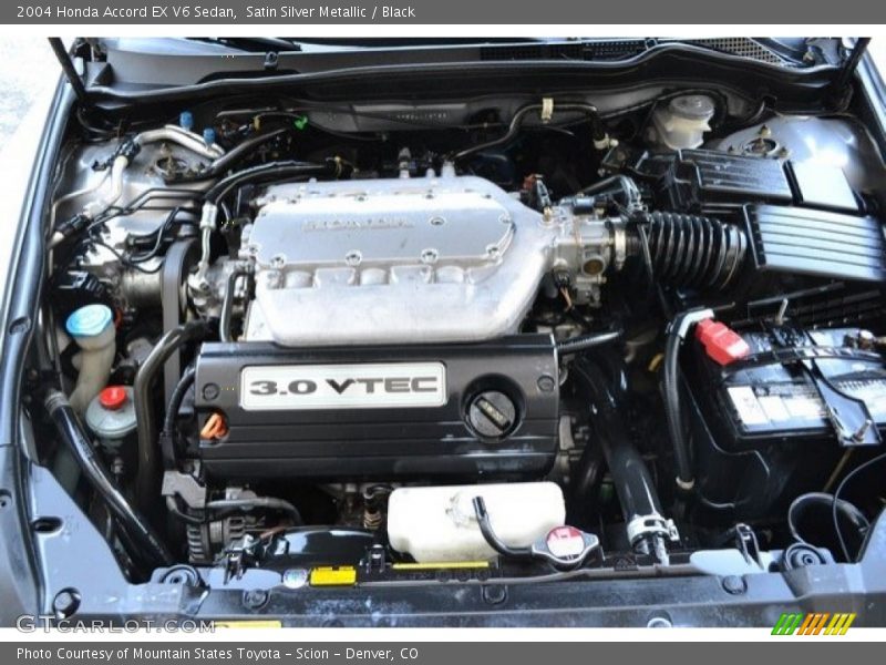 Satin Silver Metallic / Black 2004 Honda Accord EX V6 Sedan