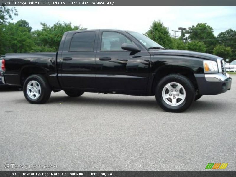 Black / Medium Slate Gray 2005 Dodge Dakota SLT Quad Cab