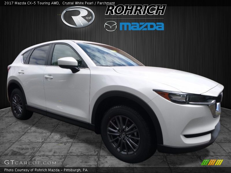 Crystal White Pearl / Parchment 2017 Mazda CX-5 Touring AWD
