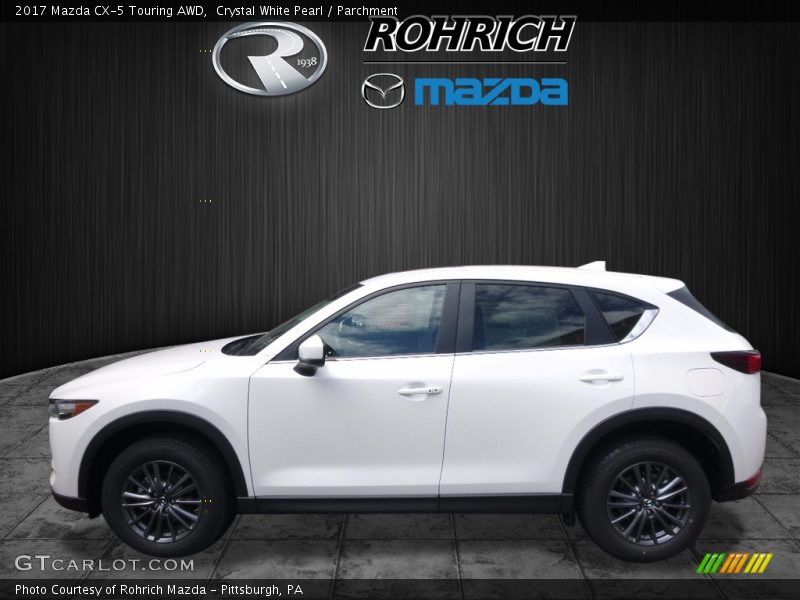 Crystal White Pearl / Parchment 2017 Mazda CX-5 Touring AWD