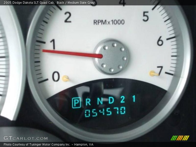 Black / Medium Slate Gray 2005 Dodge Dakota SLT Quad Cab
