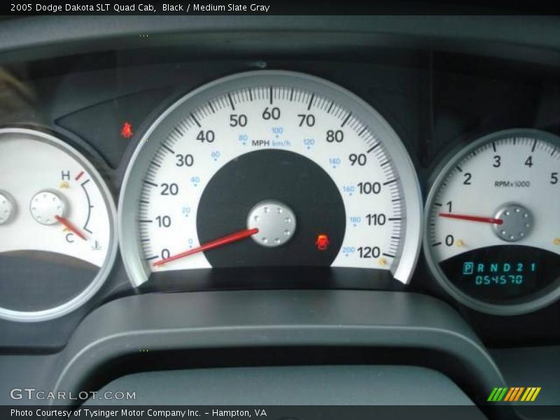 Black / Medium Slate Gray 2005 Dodge Dakota SLT Quad Cab
