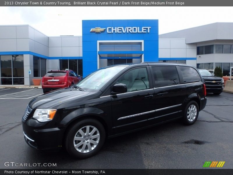 Brilliant Black Crystal Pearl / Dark Frost Beige/Medium Frost Beige 2013 Chrysler Town & Country Touring