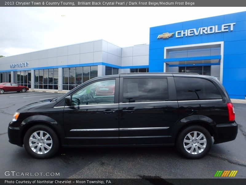 Brilliant Black Crystal Pearl / Dark Frost Beige/Medium Frost Beige 2013 Chrysler Town & Country Touring