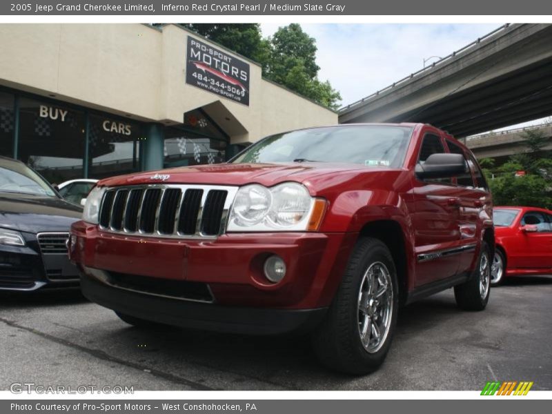 Inferno Red Crystal Pearl / Medium Slate Gray 2005 Jeep Grand Cherokee Limited