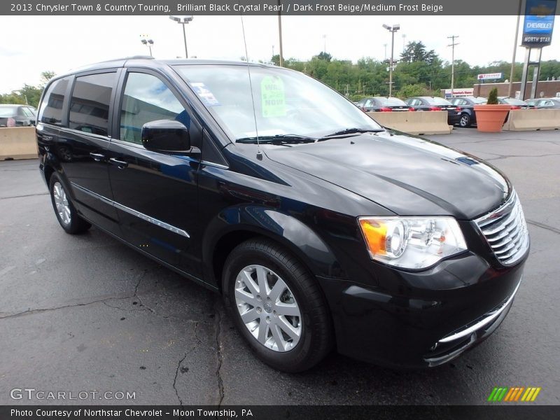 Brilliant Black Crystal Pearl / Dark Frost Beige/Medium Frost Beige 2013 Chrysler Town & Country Touring