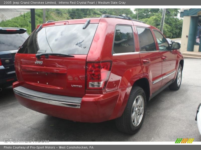 Inferno Red Crystal Pearl / Medium Slate Gray 2005 Jeep Grand Cherokee Limited