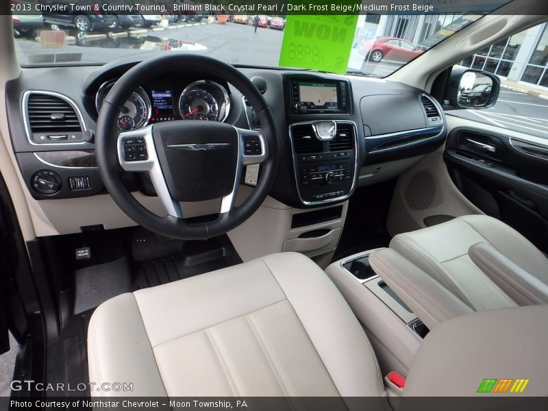 Brilliant Black Crystal Pearl / Dark Frost Beige/Medium Frost Beige 2013 Chrysler Town & Country Touring