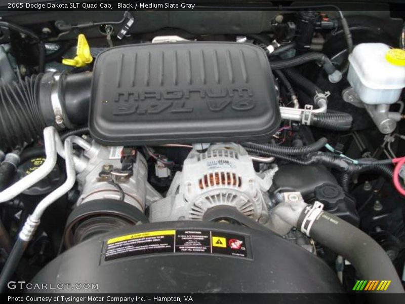 Black / Medium Slate Gray 2005 Dodge Dakota SLT Quad Cab