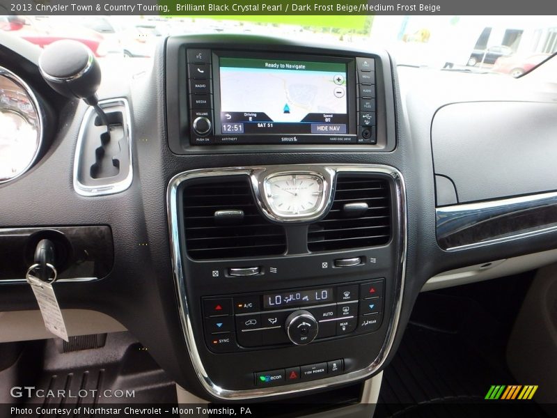 Brilliant Black Crystal Pearl / Dark Frost Beige/Medium Frost Beige 2013 Chrysler Town & Country Touring