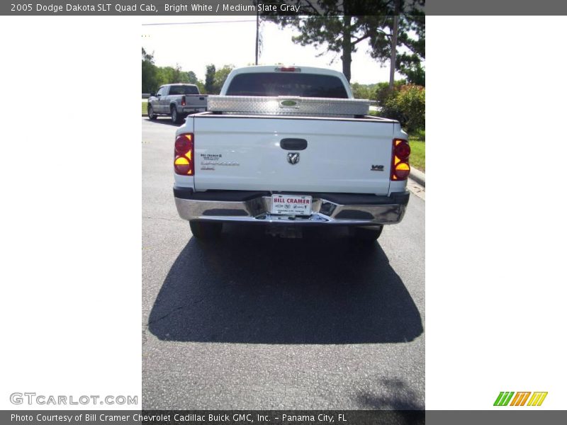 Bright White / Medium Slate Gray 2005 Dodge Dakota SLT Quad Cab