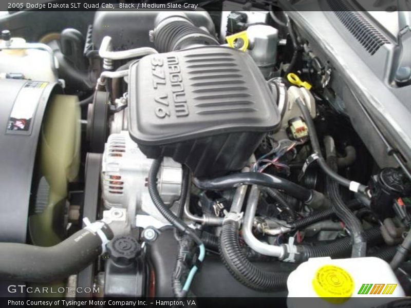 Black / Medium Slate Gray 2005 Dodge Dakota SLT Quad Cab