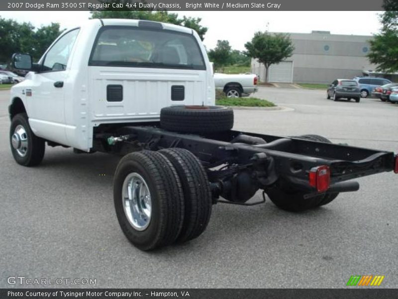 Bright White / Medium Slate Gray 2007 Dodge Ram 3500 ST Regular Cab 4x4 Dually Chassis