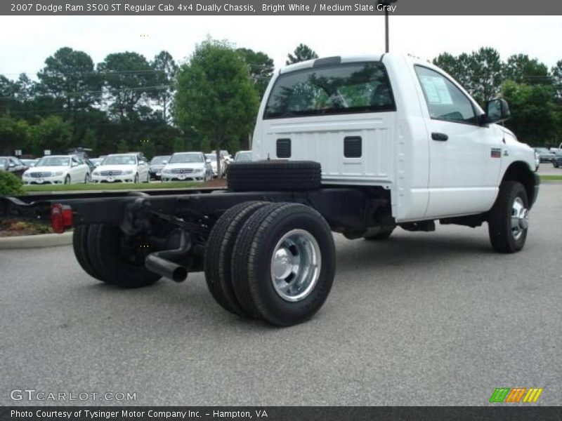 Bright White / Medium Slate Gray 2007 Dodge Ram 3500 ST Regular Cab 4x4 Dually Chassis