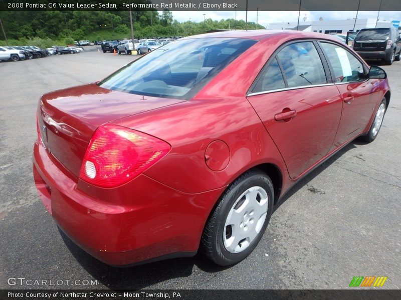 Performance Red Metallic / Ebony Black 2008 Pontiac G6 Value Leader Sedan