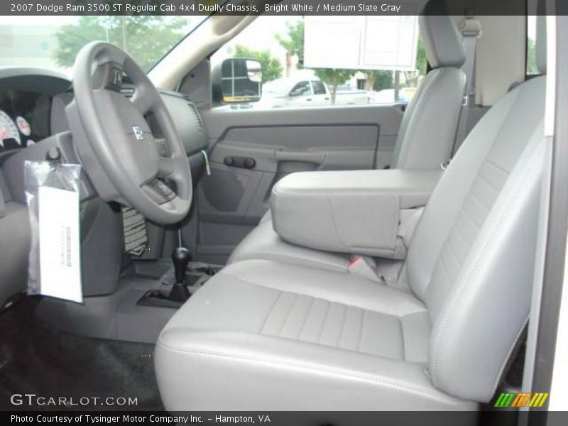 Bright White / Medium Slate Gray 2007 Dodge Ram 3500 ST Regular Cab 4x4 Dually Chassis