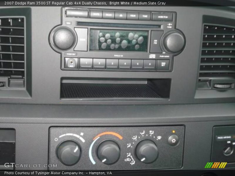 Bright White / Medium Slate Gray 2007 Dodge Ram 3500 ST Regular Cab 4x4 Dually Chassis
