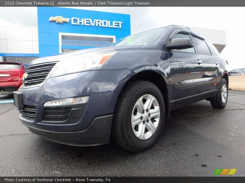 Atlantis Blue Metallic / Dark Titanium/Light Titanium 2013 Chevrolet Traverse LS