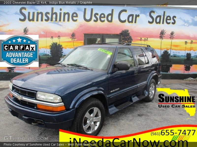 Indigo Blue Metallic / Graphite 2003 Chevrolet Blazer LS 4x4
