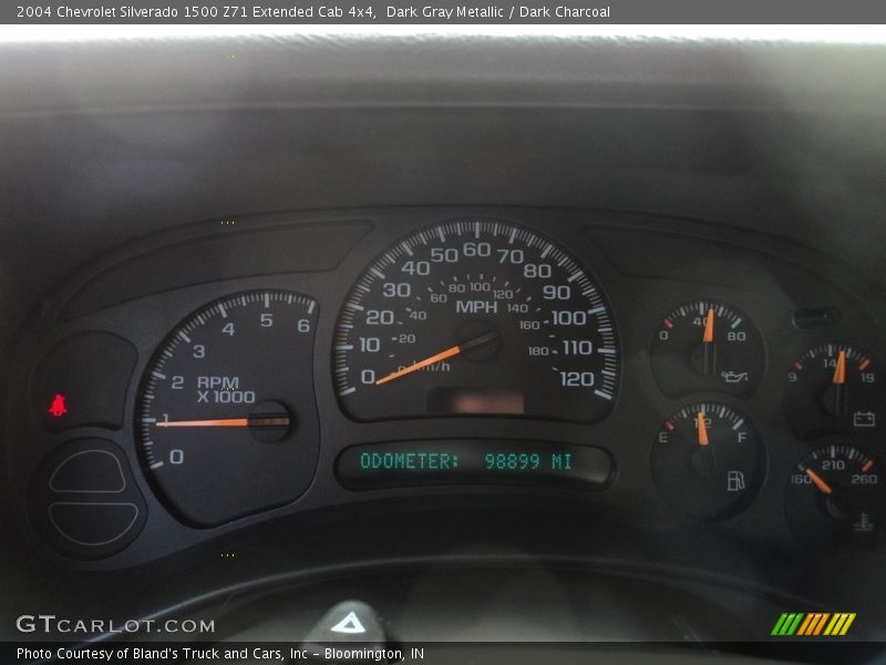 Dark Gray Metallic / Dark Charcoal 2004 Chevrolet Silverado 1500 Z71 Extended Cab 4x4