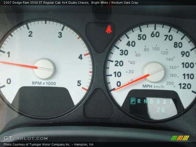 Bright White / Medium Slate Gray 2007 Dodge Ram 3500 ST Regular Cab 4x4 Dually Chassis