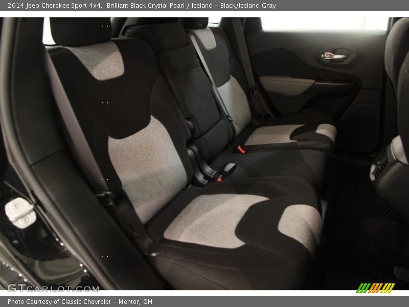 Brilliant Black Crystal Pearl / Iceland - Black/Iceland Gray 2014 Jeep Cherokee Sport 4x4