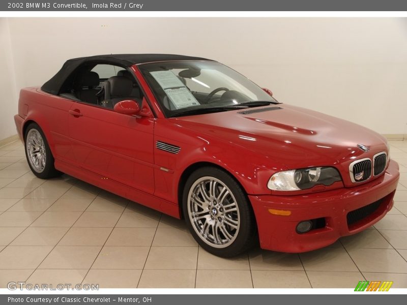 Imola Red / Grey 2002 BMW M3 Convertible