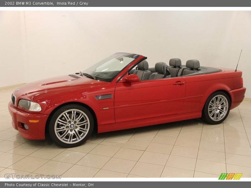Imola Red / Grey 2002 BMW M3 Convertible