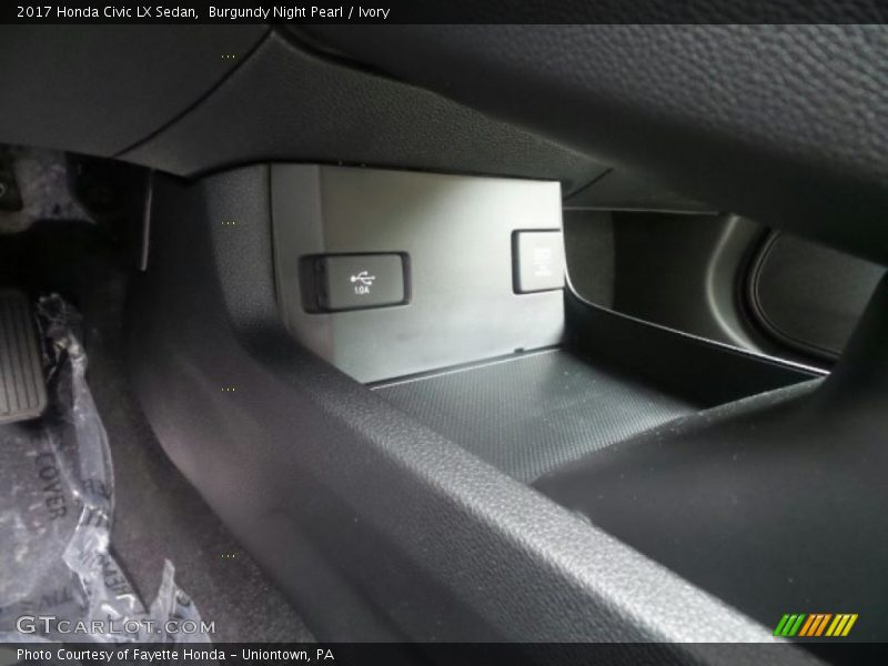 Burgundy Night Pearl / Ivory 2017 Honda Civic LX Sedan