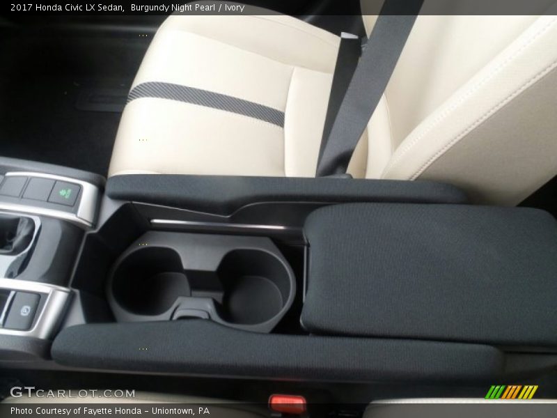 Burgundy Night Pearl / Ivory 2017 Honda Civic LX Sedan