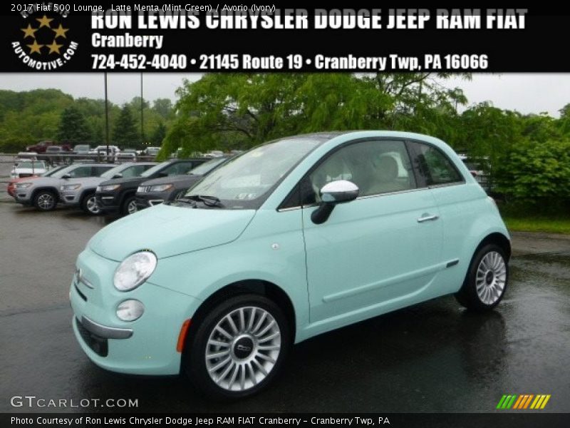 Latte Menta (Mint Green) / Avorio (Ivory) 2017 Fiat 500 Lounge