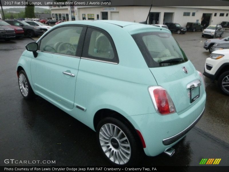 Latte Menta (Mint Green) / Avorio (Ivory) 2017 Fiat 500 Lounge