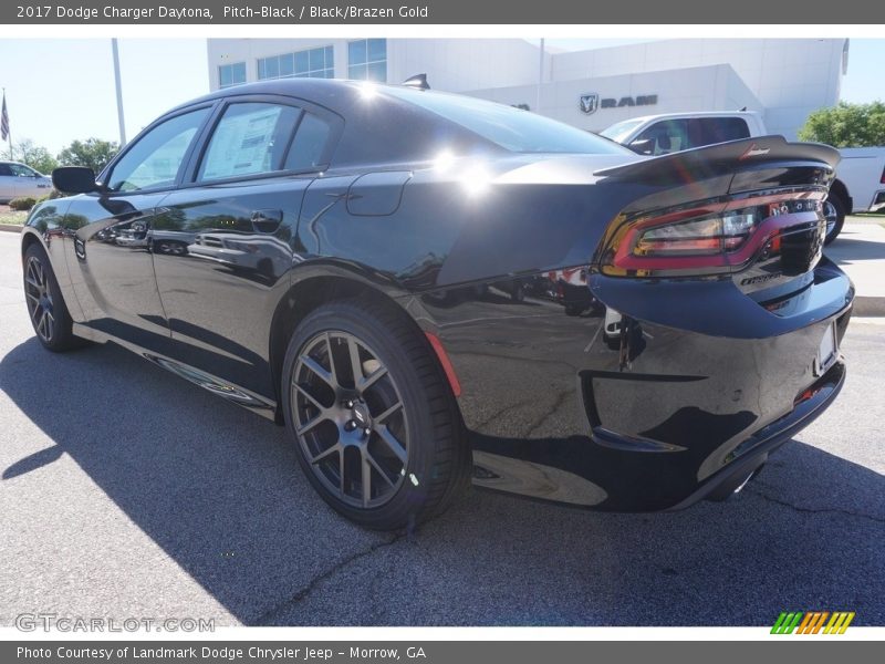 Pitch-Black / Black/Brazen Gold 2017 Dodge Charger Daytona