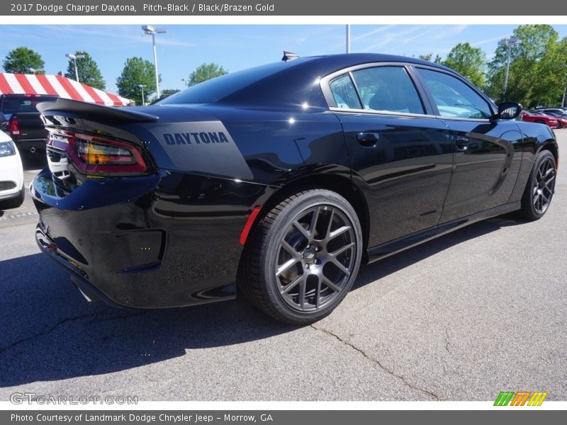 Pitch-Black / Black/Brazen Gold 2017 Dodge Charger Daytona