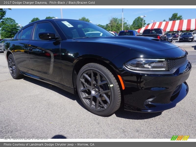 Pitch-Black / Black/Brazen Gold 2017 Dodge Charger Daytona