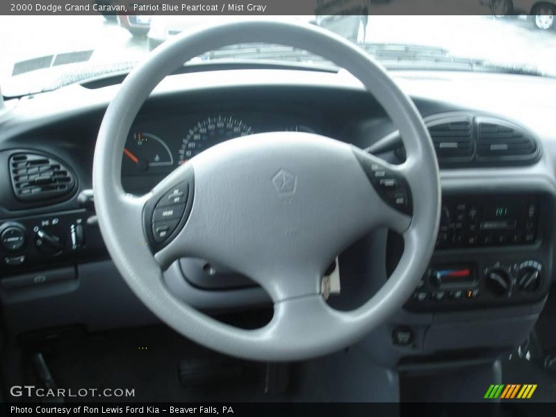 Patriot Blue Pearlcoat / Mist Gray 2000 Dodge Grand Caravan