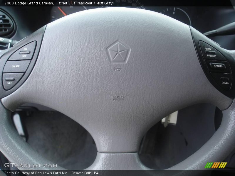 Patriot Blue Pearlcoat / Mist Gray 2000 Dodge Grand Caravan