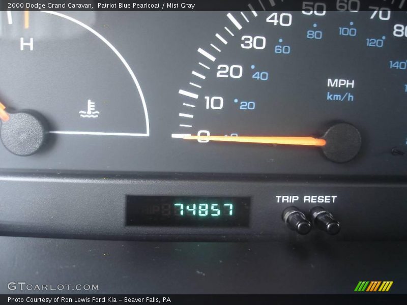 Patriot Blue Pearlcoat / Mist Gray 2000 Dodge Grand Caravan