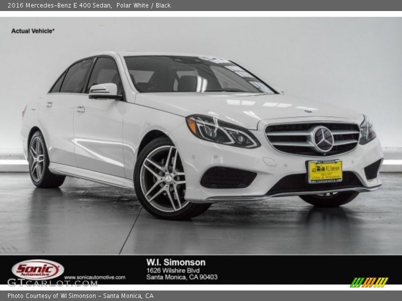 Polar White / Black 2016 Mercedes-Benz E 400 Sedan