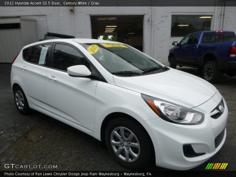 Century White / Gray 2012 Hyundai Accent GS 5 Door