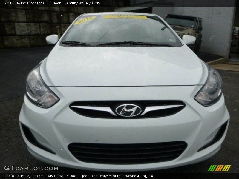 Century White / Gray 2012 Hyundai Accent GS 5 Door