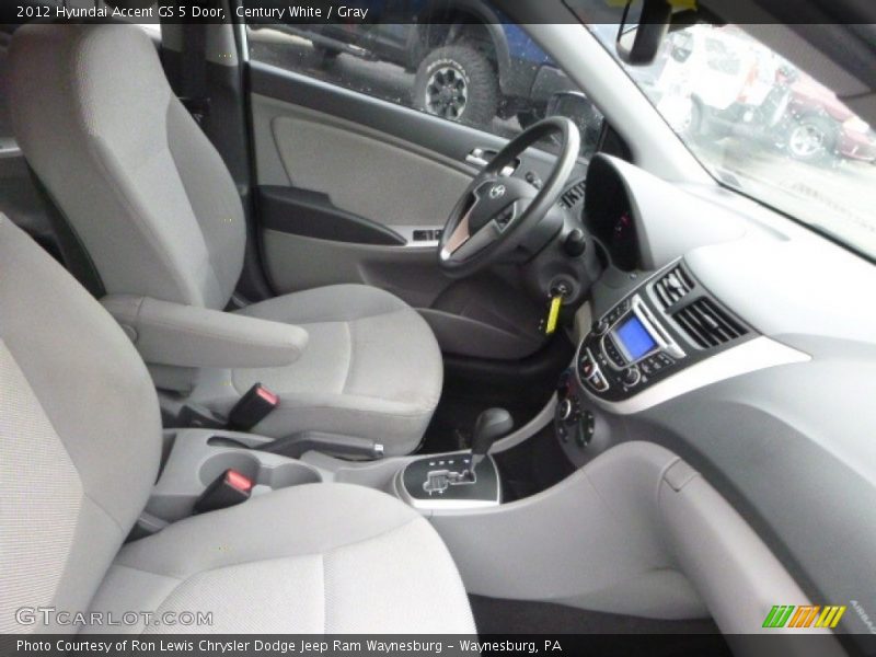 Century White / Gray 2012 Hyundai Accent GS 5 Door