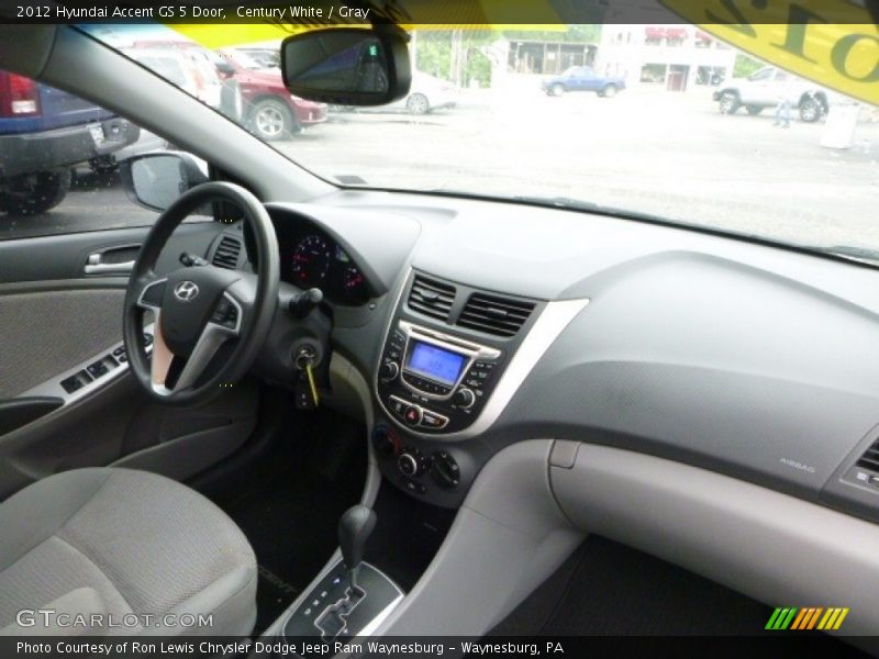 Century White / Gray 2012 Hyundai Accent GS 5 Door