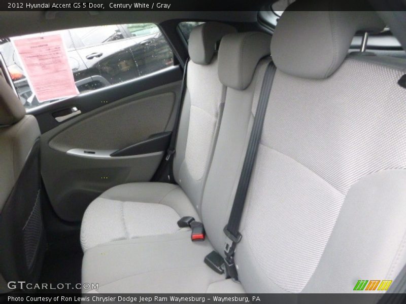 Century White / Gray 2012 Hyundai Accent GS 5 Door