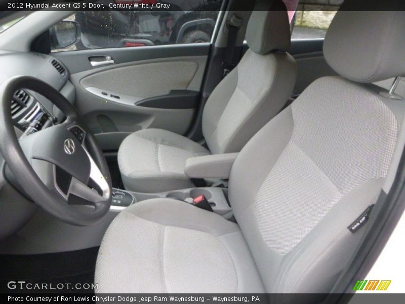 Century White / Gray 2012 Hyundai Accent GS 5 Door