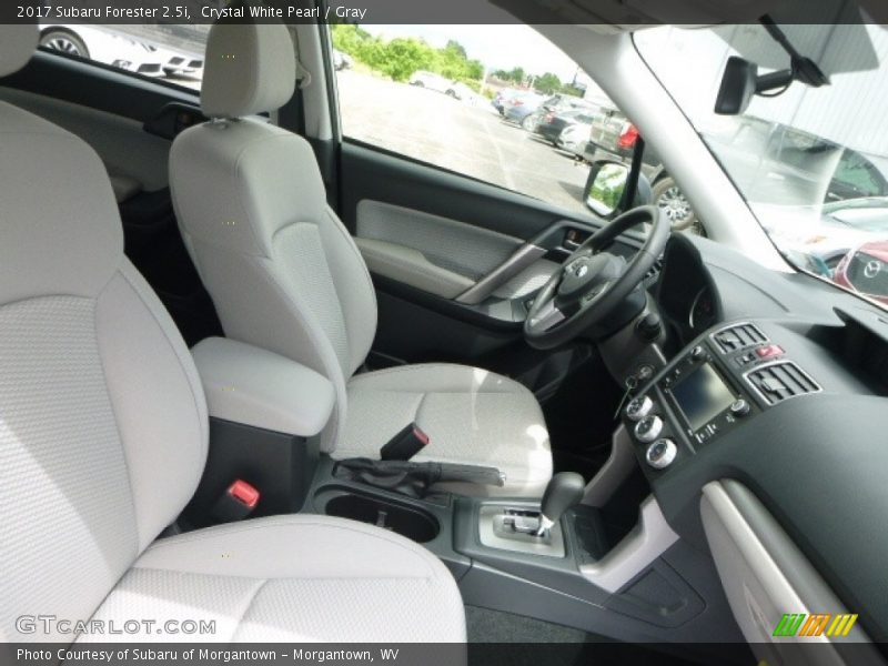 Crystal White Pearl / Gray 2017 Subaru Forester 2.5i