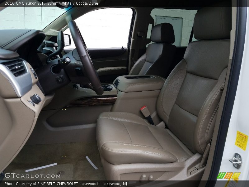 Summit White / Cocoa/Dune 2016 GMC Yukon SLT