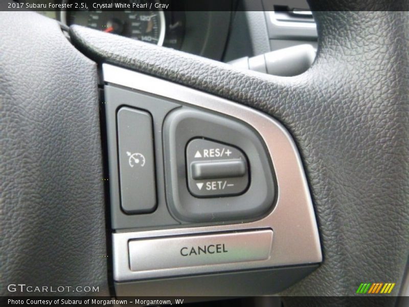 Crystal White Pearl / Gray 2017 Subaru Forester 2.5i